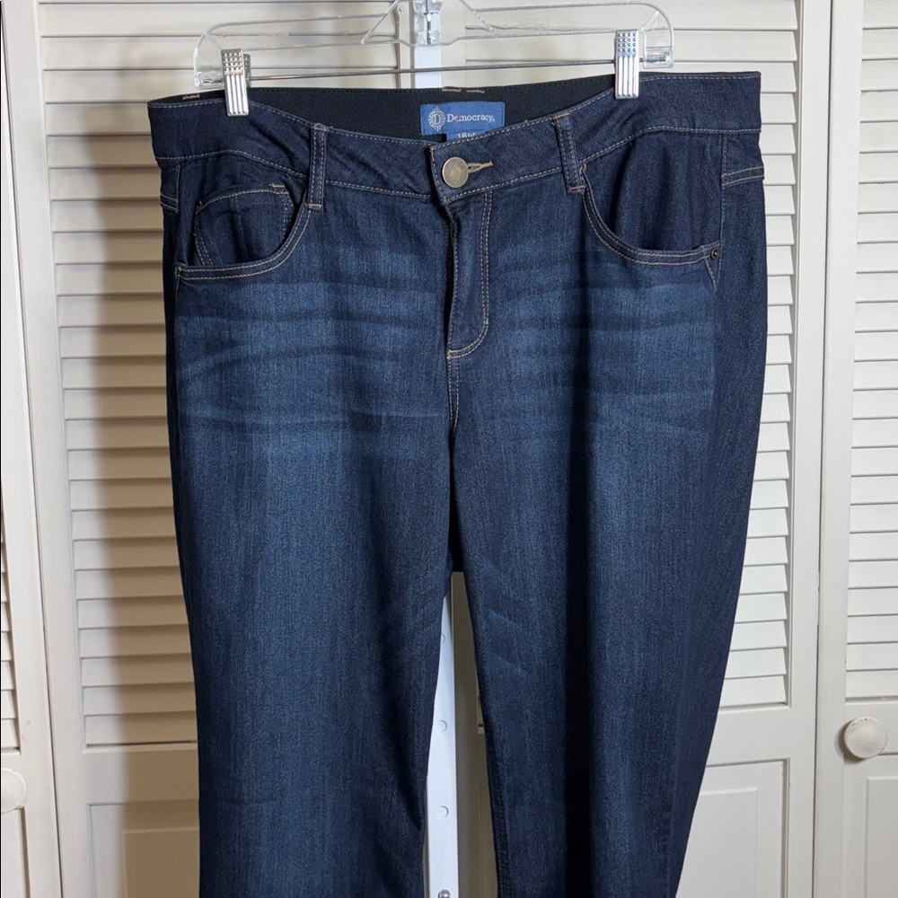 Democracy "Ab"solution® Indigo Itty Bitty Bootcut Plus Jeans Size 16W - Picture 6 of 15
